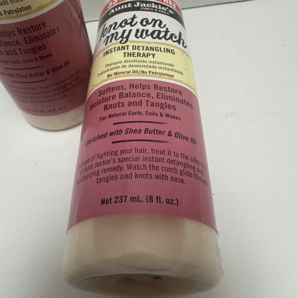 Aunt Jackie's Knot on My Watch Instant Detangling Therapy 2 Set 8 Fl Oz Hair - Picture 3 of 5